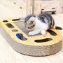 MIAOXSEN Cat Toy with Sturdy Scratching Pads Lounge and Jingly Balls for All Ages of Indoor Cats
