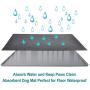 Mofason Pet Food Mat Waterproof Dog Mat XL (24x16) or L (20''x13'') – 0.5 inch Raised Edge, Dog Cat Silicone Feeding Placemat Water Bowl Tray for Floors, Nonslip Washable Dog Mat for Food and Water