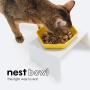 Nest Bowl Ceramic Cat Food Bowl I Raised Cat Food Bowl I Elevated Cat Bowl I Tilted Cat Bowl I Cat Bowl No Spill I Stress Free Bowl