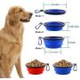 Collapsible Dog Bowl, Portable Foldable Travel Water Food Bowls with Carabiner Clip for Walking, Traveling,Hiking (4 Pack)