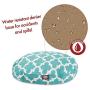 Teal Trellis Medium Round Indoor Outdoor Pet Dog Bed With Removable Washable Cover By Majestic Pet Products