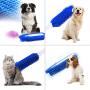 XUDIR Multipurpose Rubber Pet Hair Removal Brush, Dog & Cat Hair Remover Brush for Furniture, Car Interior and Carpet，with Free Storage Bag（Blue）