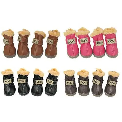 WINSOON Dog Australia Boots Pet Antiskid Shoes Winter Warm Skidproof Sneakers Paw Protectors 4-pcs Set WINSOON Dog Australia Boots Pet Antiskid Shoes Winter Warm Skidproof Sneakers Paw Protectors 4-pcs Set