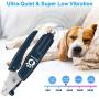 Peroom Dog Nail Grinder with 2 LED Light, Pet Dog Nail Clippers and Trimmers with Nail Storage Box, Low Noise Electric Dog Nail Trimmers Grooming for Small Medium Large Dogs and Cats