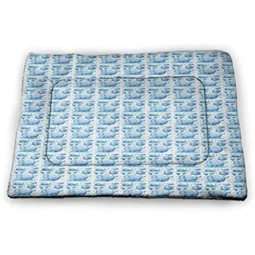 DayDayFun Whale Patterned Pet Pad Colorful Dotted Pattern with Sketch Style Mammal Silhouettes Subaquatic Wildlife Personalized Pet Placemat Multicolor DayDayFun Whale Patterned Pet Pad Colorful Dotted Pattern with Sketch Style Mammal Silhouettes Subaquatic Wildlife Personalized Pet Placemat Multicolor