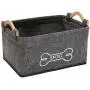 Brabtod Felt pet Toy Box and Dog Toy Box Storage Basket with Wood Handle, Perfect for organizing pet Toys, Blankets, leashes and Food Brabtod Felt pet Toy Box and Dog Toy Box Storage Basket with Wood Handle, Perfect for organizing pet Toys, Blankets, leashes and Food
