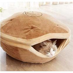 Dorayaki ,cat Bed , Winter Warm ,Closed Dual-use Four Seasons, cat House Kennel (Small)