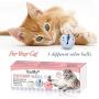 TOULIFLY Pet Cat Ball Toys, Interactive Cat Toy, Cat Toys Balls with Flash Light Ball, Catnip Ball, Interactive Kitten Exercise Bell Ball, Blue, Pink & White Complete Gift Set Party Bundle - 3 Pack