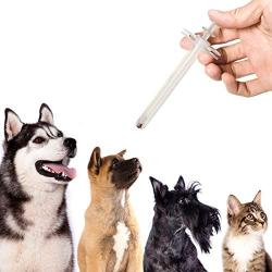 4 Pieces Pet Syringe Pet Pill/Tablet Syringe with Safety Tip Small Animal Pill Shooter Pet Pill Feeding Dispenser for Cats Dogs Birds (White)