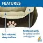Cozy Pet Embroidered Paw Print Textured Lounger Pet Bed for Dogs Cozy Pet Embroidered Paw Print Textured Lounger Pet Bed for Dogs
