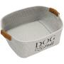 Geyecete Square Dog Toy Basket Storage Cotton Rope Storage Basket Pet/Pet Toy and Accessory Storage Bin Doy Toy Box