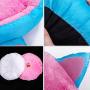 Apofly 3PCS/Set Overhead Cat Bowl Pet Feeder Overhead Cat Feeding Bowl Cat Bowl with Stand Transparent Cat Ear Shaped Pet Bed Washable Dog Cat Sleeping Bed Pet Bed Cushion