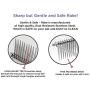 Undercoat Dematting Comb / Rake by Hertzko – Long Blades with Safety Edges - Great for Cutting and Removing Matted, Tangled, or Knotted Hair