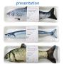 N-brand Cat Fish Toy Cat Peppermint cat Toy Imitation Fish Tickle cat Stick pet Plush Toy