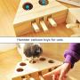 Cat Toy Puzzle Box, Interactive Cat Toy Solid Wooden, Cat Box Exercise Toy, Kitten Mouse Puzzle Hunting Playing Scratching