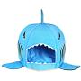 cocopet Shark Bed for Small Cat Dog Cave Cozy Bed Removable Cushion,Waterproof Bottom