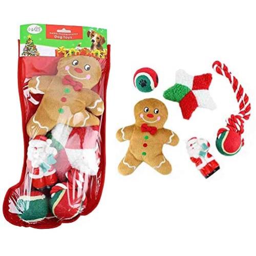 Midlee Toy Filled Christmas Dog Stocking Gift Set