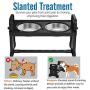 Elevated Pet Feeder,Stainless Steel Pet Feeding Bowl Raised Elevated Twin Dog Bowls Water Food Feeder,Three Adjustable Height Raised Dog Pet Feeding Station Stand Removable Double Bowls