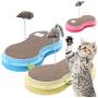 ocijf179 Cat Toy Pet Cat Kitten Track Ball Bell Disc Mouse Doll Spring Plate Interactive Toy - Blue