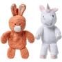 Blueberry Pet 2021 New Pack of 2 Animal Kingdom Squeaky Dog Plush Toys