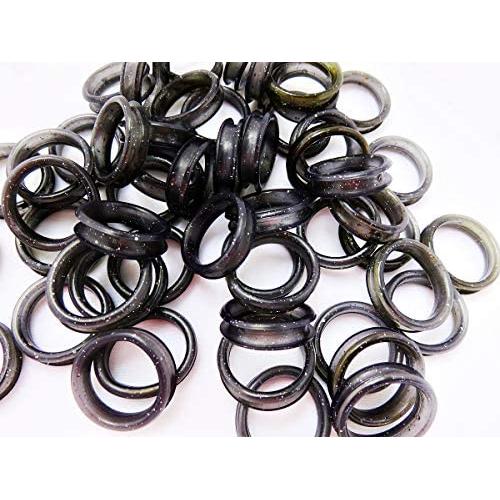 NikoNiko 5 Large 5 Small Black Rubber Thumb Ring Sizing Insert for Grooming Scissors