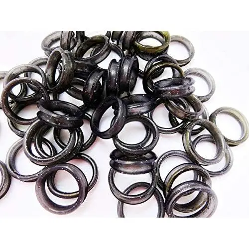 NikoNiko 5 Large 5 Small Black Rubber Thumb Ring Sizing Insert for Grooming Scissors