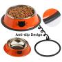 Dorakitten Cat Bowls Stainless Steel, 3PCS Cat Food and Water Bowl Set Pet Dog Bowl with 2 Food Scoops Non Slip Shallow Make Cats Feel Comfortable