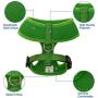 SCENEREAL Christmas Dog Harness Vest with Leash Set 2 Packs -Holiday Adjustable Soft Mesh Harnesses Snowman Elk Pattern Label Green Red Medium