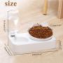 Hawiton Cat Bowl Elevated - Cat Food Bowl/Water Bowl, Pet Food Bowl Slow Cat Feeder Bowl with Stand Anti Ant Small Spill Proof Feeding Wide Bowls 15°Tilted Pet Bowl for Dogs Cats Puppy