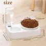 Hawiton Cat Bowl Elevated - Cat Food Bowl/Water Bowl, Pet Food Bowl Slow Cat Feeder Bowl with Stand Anti Ant Small Spill Proof Feeding Wide Bowls 15°Tilted Pet Bowl for Dogs Cats Puppy