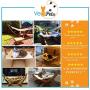 Vea pets Luxury Cat Hammock - Large Soft Plush Bed - Holds Small to Medium Size Cat or Toy Dog | Anti Sway | Attractive & Sturdy Perch | Easy to Assemble | Wood Construction
