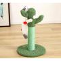 Moonshuttle Green Cactus Cat Scratching Post with Red Ball for Cat, Kitten, Sisal Scratching Pole cat Scratcher Cactus Furniture Decor