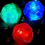 3 Pieces Light Up Dog Balls Flashing Elastic Ball LED Glowing Squeaky Balls Pet Color Light for Puppy with Flash Sound, Rubber Elastic, Suitable for Pet Training Favor (Blue, Red, Green)