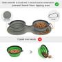 WINSEE Collapsible Dog Bowls Water, Portable Travel Pet Food Feeding Cat Bowl, Foldable Expandable Cup Dish with No Spill Non-Skid Silicone Mat, Free Frisbee& Carabiner for Traveling, Hiking, Camping