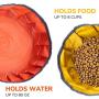 LumoLeaf Collapsible Dog Travel Bowls, Large Lightweight Foldable Bowl, Water and Food Bowls for Pets Dogs Cats with Zipper