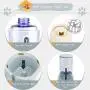 Happycat Pets Gravity Food and Water Dispenser Set,Small & Big Dogs and Cats Automatic Food and Water Feeder Set,Double Bowl Design for Small and Big Pets Happycat Pets Gravity Food and Water Dispenser Set,Small & Big Dogs and Cats Automatic Food and Water Feeder Set,Double Bowl Design for Small and Big Pets
