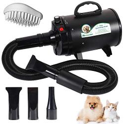 Mxmoonant 2000W 3.2HP Dog Dryer Pets Hair Dryer Stepless Speed Temp Adjustable High Velocity Dog Cat Hair Dryer Professional Pet Grooming Blower