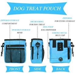 STMK 2 Pack Dog Treat Pouch, Dog Training Treat Pouch with Waist Shoulder Strap, 3 Ways to Wear, Easily Carries Dog Toys, Kibble, Treats, Ideal for Dog Walking, Dog Training, Puppy Training