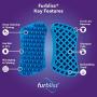 Furbliss Dog Brush for Grooming, Brushing and Bathing Small Pets with Short Hair, Great for the Bath Deshedding and Massaging Your Pet - by Vetnique Labs…