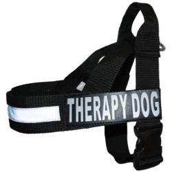 Therapy Dog Nylon Service Dog Harness No Pull Guide Assistance Comes with 2 Reflective Therapy Dog Removable Patches. Please Measure Your Dog Before Ordering.