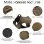 Working Dog MOLLE Vest with Handle Military No Pull Adjustable Service Vest for Large Medium Dogs with 2 Metal Buckles, No Pulling Front Leash Clip, Hook & Loop for Dog Patch Working Dog MOLLE Vest with Handle Military No Pull Adjustable Service Vest for Large Medium Dogs with 2 Metal Buckles, No Pulling Front Leash Clip, Hook & Loop for Dog Patch