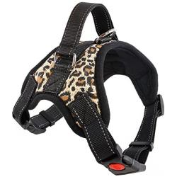 WmcyWell Adjustable Pet Dog Harness with Metal Ring and Easy Control Handle for Small Medium Large Dogs