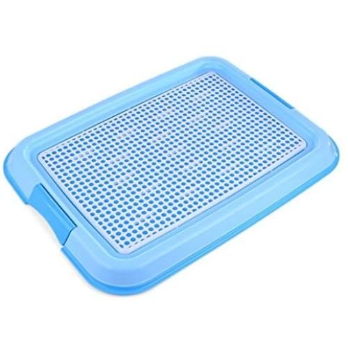Petforu Dog Training Trays, Pet Toilet Training Pad Holder [Blue + White]