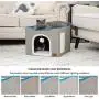 Bedsure Cat Cube, Foldable Cat Cubes for Indoor Cats, Cat House Indoor - Large Cat Bed with Fluffy Ball Hanging and Scratch Pad, 16.5x16.5x14 inches, Grey Bedsure Cat Cube, Foldable Cat Cubes for Indoor Cats, Cat House Indoor - Large Cat Bed with Fluffy Ball Hanging and Scratch Pad, 16.5x16.5x14 inches, Grey