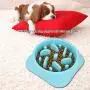 Fdit Slow Dog Food Bowl Dish Anti Choking Slow Eating Water Food Feeder Container Eating Plate(Blue) Fdit Slow Dog Food Bowl Dish Anti Choking Slow Eating Water Food Feeder Container Eating Plate(Blue)