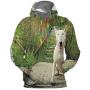 White Bullterrier on Nature England,Unisex 3D Print Pullover Hooded Hoodies with a Big Pocket Bull Terrier S