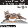 CatGuru Cat Food Mat, Small & Large Pet Food Mat, Pet Mats for Food and Water, Silicone Pet Feeding Mat, Non Slip Cat Mat for Food, Best Pet Bowl Mat, Waterproof Cat Feeding Mat