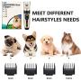 Rainlin Pet Hair Cutting Kit, Low Noise Rechargeable Grooming Hairdressers Tool, Pet Hair Trimmer with Replaceable Ceramic Head