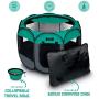 Ruff N Ruffus Portable Foldable Pet Playpen + FREE Carrying Case + FREE Travel Bowl | Available in 3 Sizes | Exercise Pen Kennel Indoor/Outdoor Water-Resistant Removable Shade Cover Dogs/Cats/Rabbits