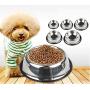 LEHOSEK Set of 2 Stainless Steel Dog Bowl with Rubber Base, Pets Feeding Bowl and Water Bowl for Dogs and Cats